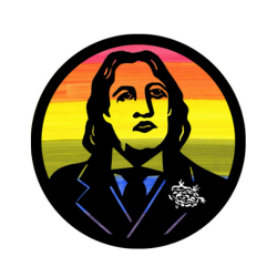 Graphic illustration of Oscar Wilde